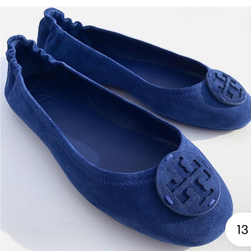 Brand New Bermude  Blue Tory Burch Suede Loafers size 8